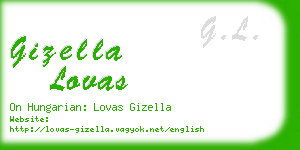 gizella lovas business card